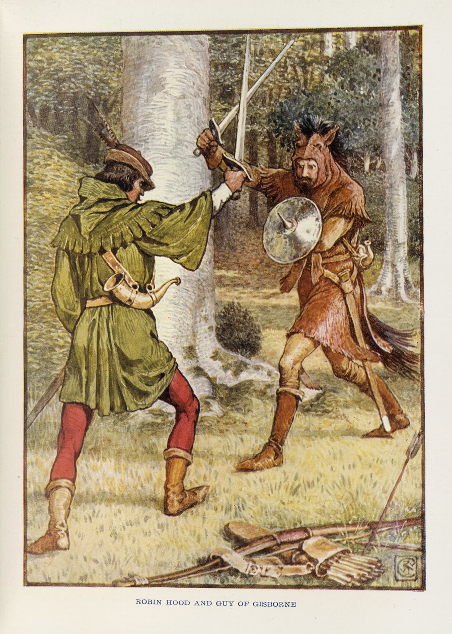 Robin Hood og Guy of Gisborne av Walter Crane