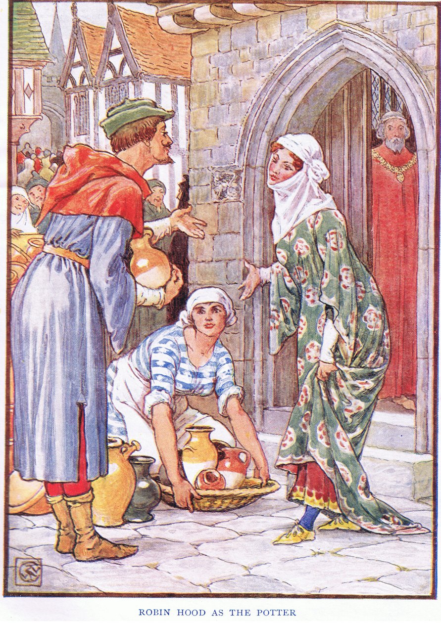 Robin Hood som pottemakeren, ca. 1920 av Walter Crane