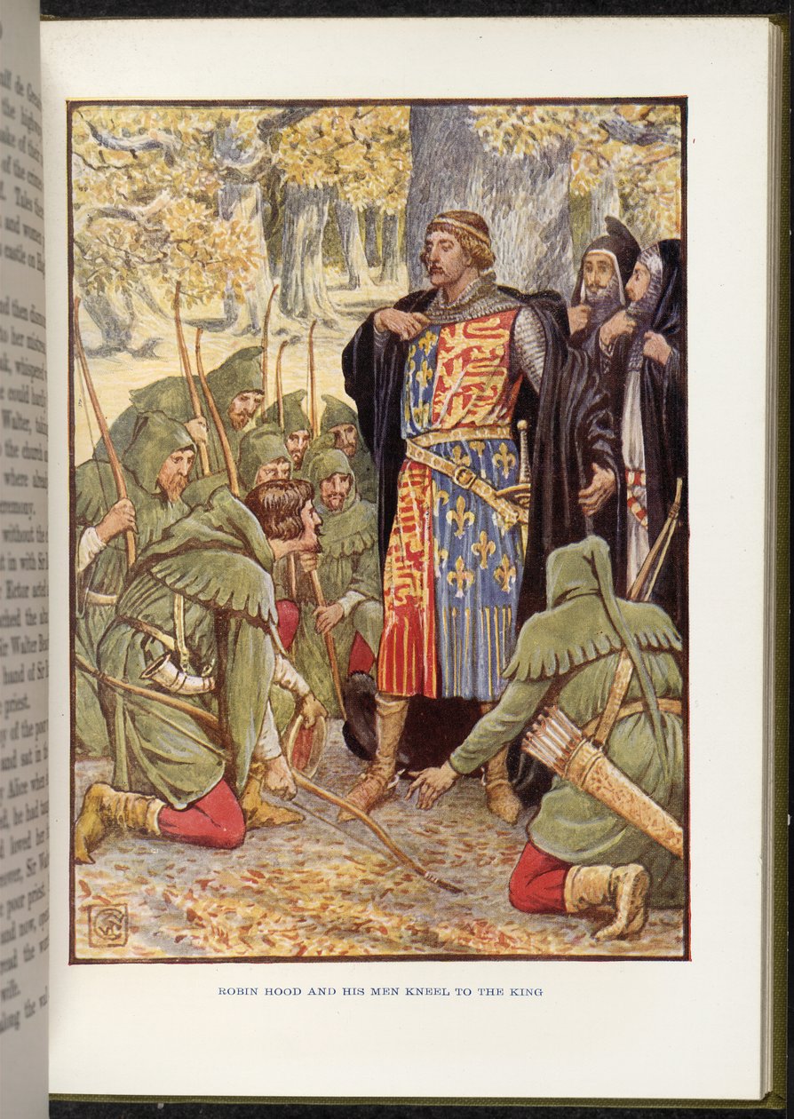 Robin Hood før Richard I av Walter Crane