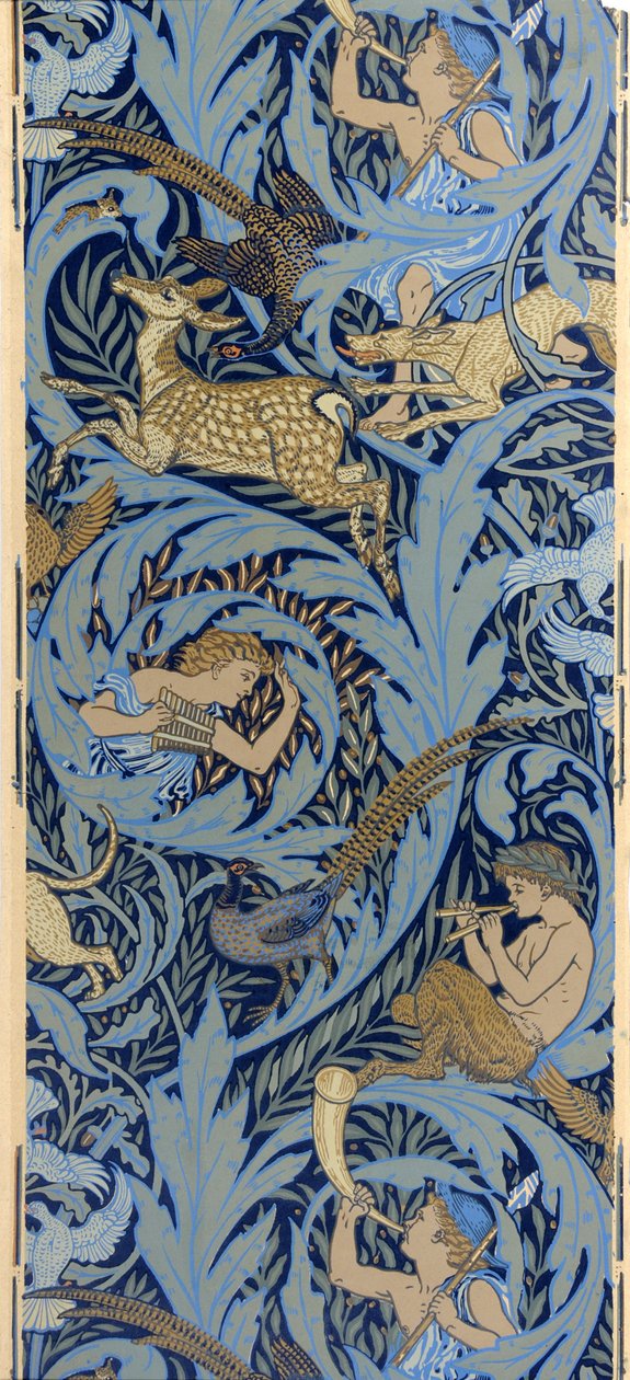 sidevegg. Trenotater, 1886 av Walter Crane