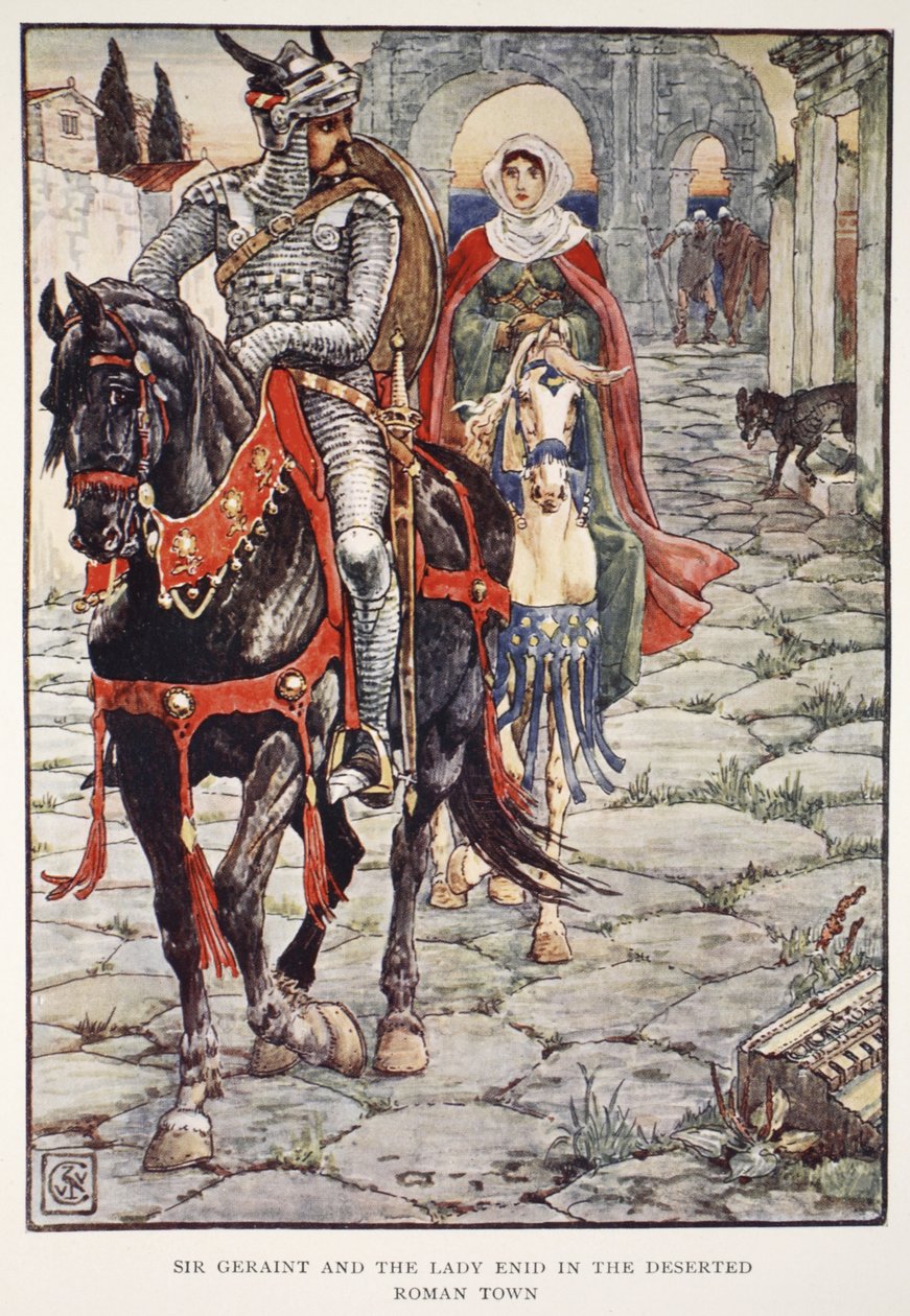 Sir Geraint og Lady Enid i den øde romerske byen, fra 