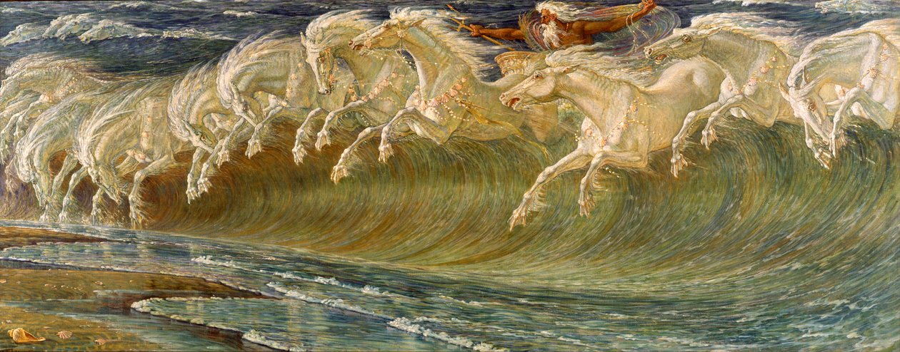 The Horses of Neptun, 1892 av Walter Crane