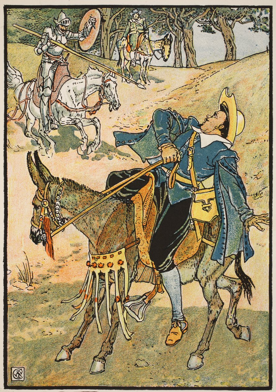 The Rich Winning of the Helmet of Mambrino, illustrasjon fra 