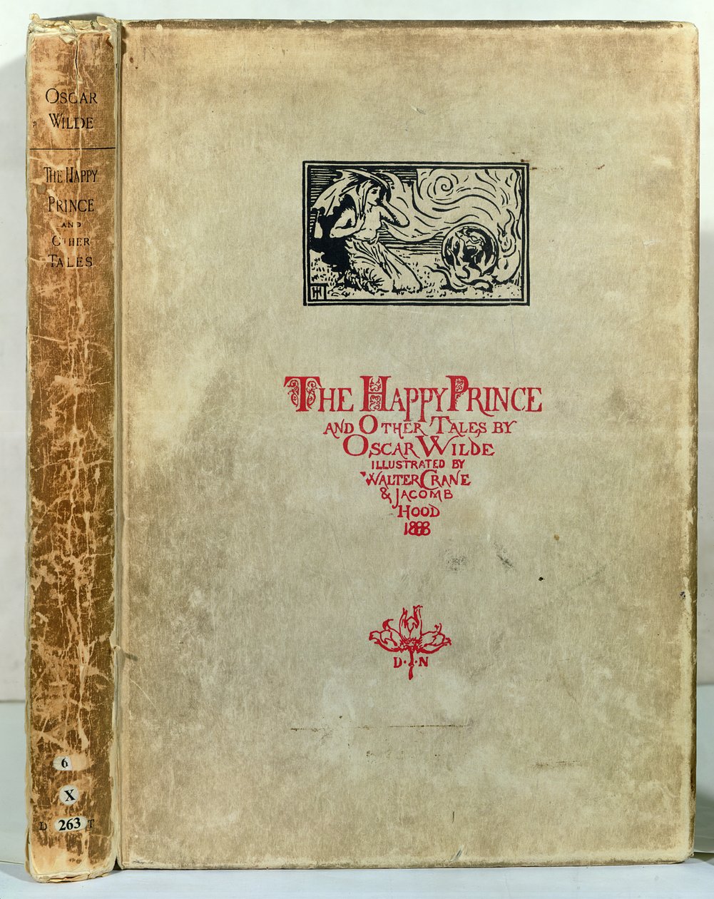 Tittelsiden til The Happy Prince and Other Tales av Oscar Wilde, 1888 av Walter Crane