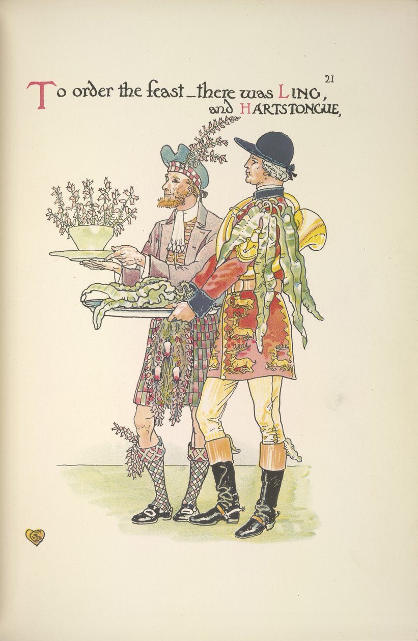 To tjenere, Ling og Hartstongue av Walter Crane
