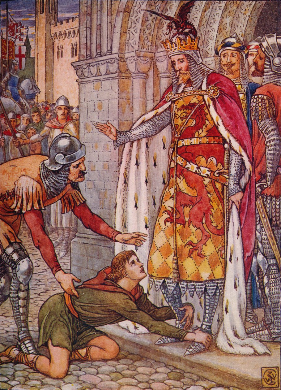 Young Owen appellerer til kongen, 1911. av Walter Crane