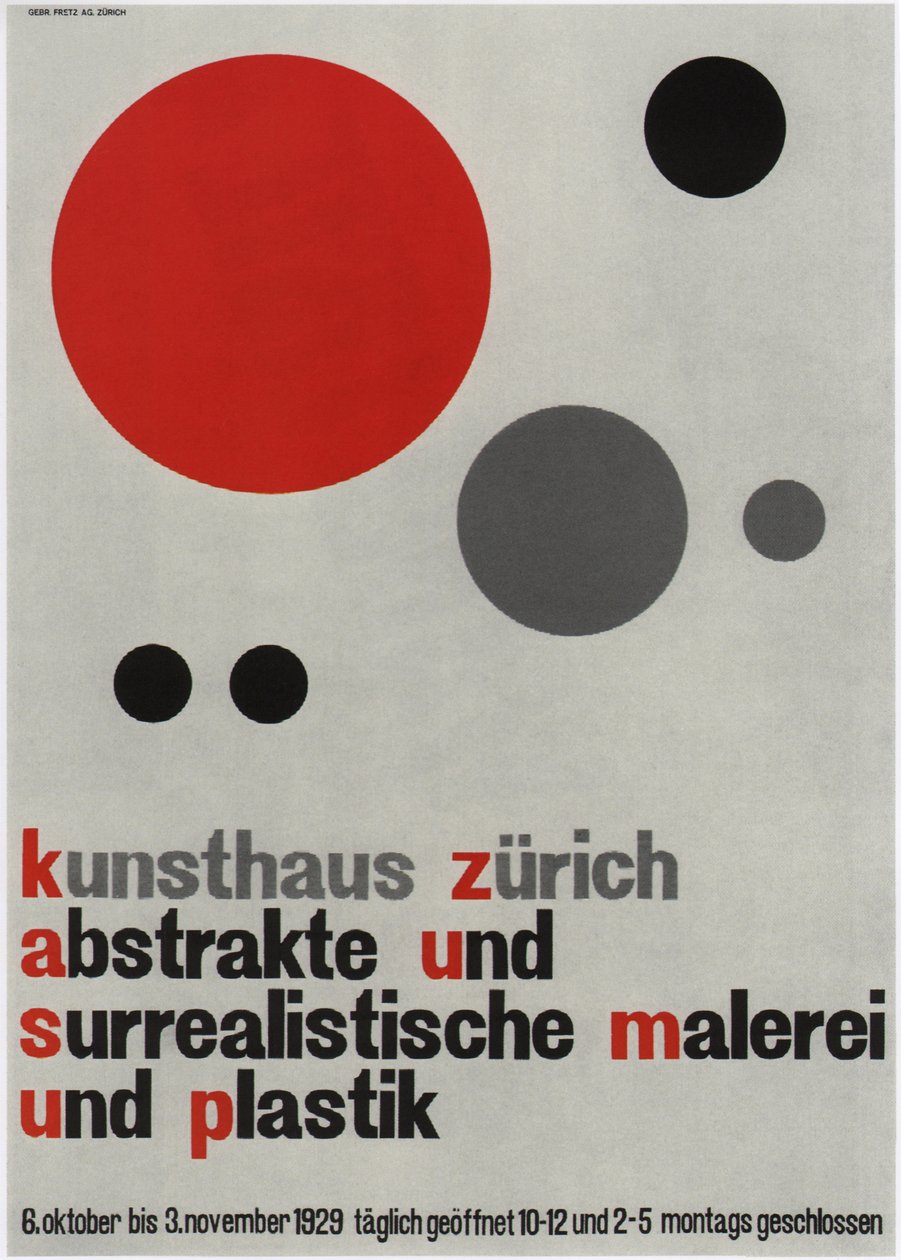 Utstilling for abstrakte og surrealistiske malerier, 1929 av Walter Cyliax