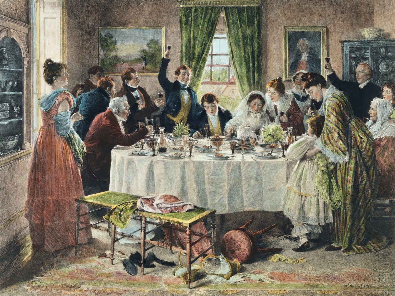 Health to the Bride, utgitt 1933 (akvatint) av Walter Dendy Sadler