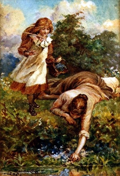 Plukker blåklokker av Walter Duncan