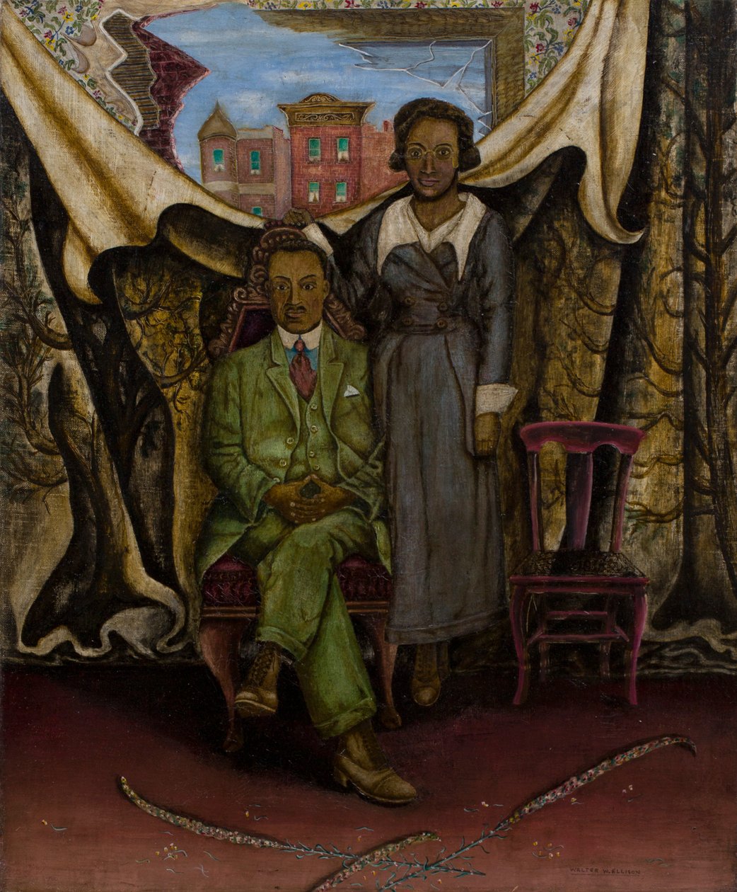 Far og mor - Tintype av Walter Ellison