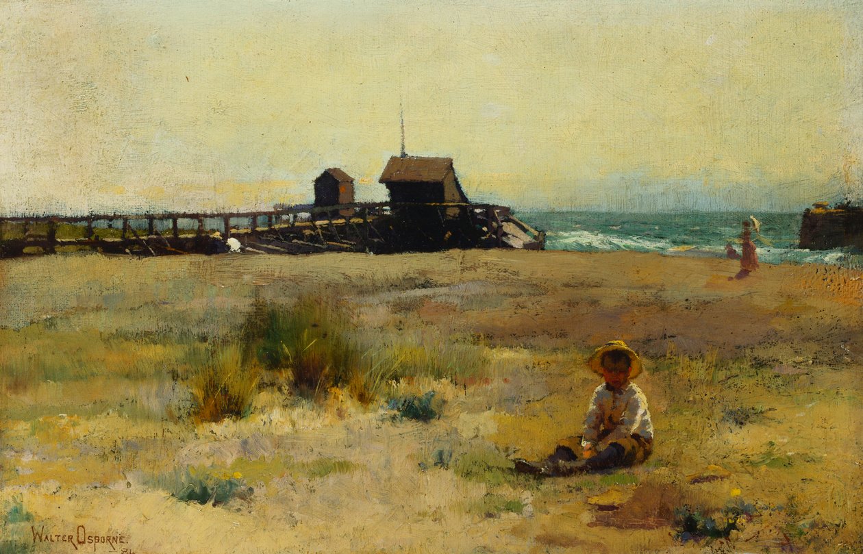 Gutt på en strand, 1884 av Walter Frederick Osborne