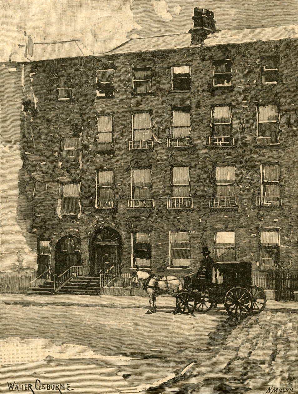 Daniel OConnells hus på Merrion Square, Dublin, Irland, c1890. av Walter Frederick Osborne
