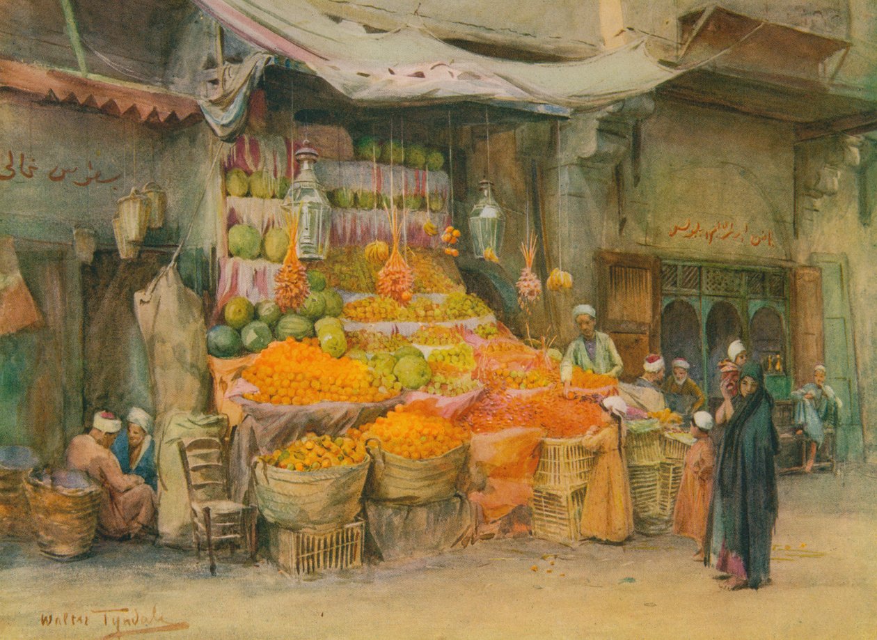 En fruktbod i Bulak, c1905, 1912 av Walter Frederick Roofe Tyndale