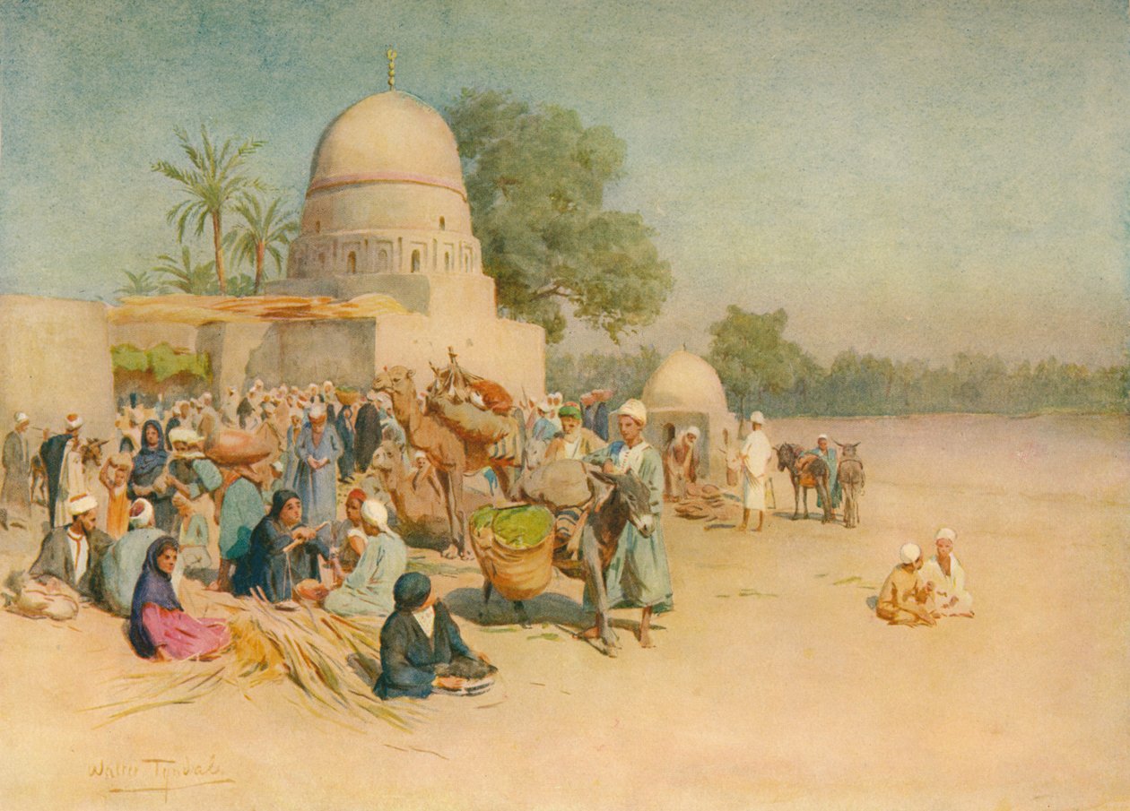A Market on the Edge of the Desert, c1905, 1912 av Walter Frederick Roofe Tyndale