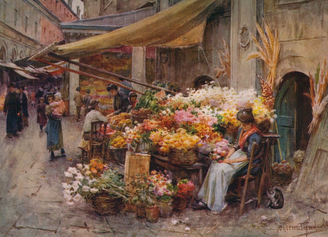 En bod ved Rialto, Venezia, ca 1900 1913 av Walter Frederick Roofe Tyndale