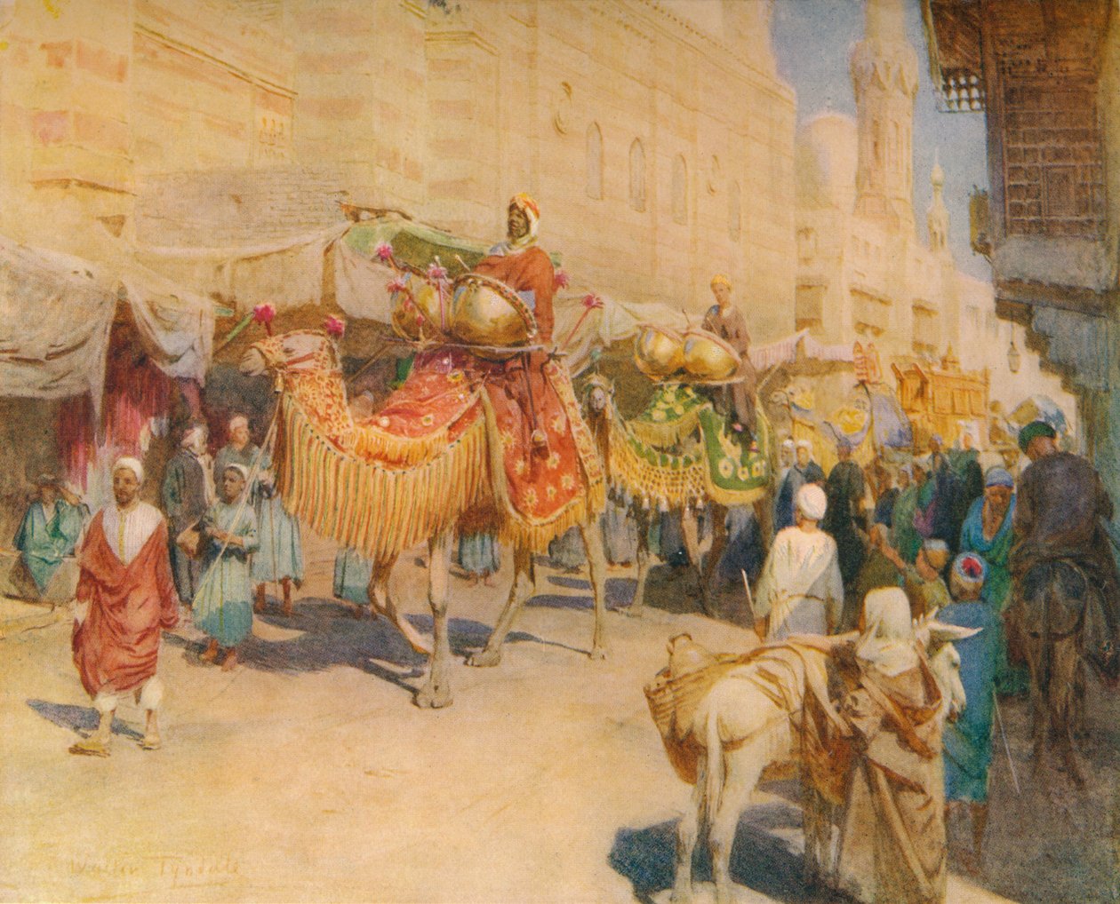En arabisk bryllupsprosesjon, c1905, 1912 av Walter Frederick Roofe Tyndale