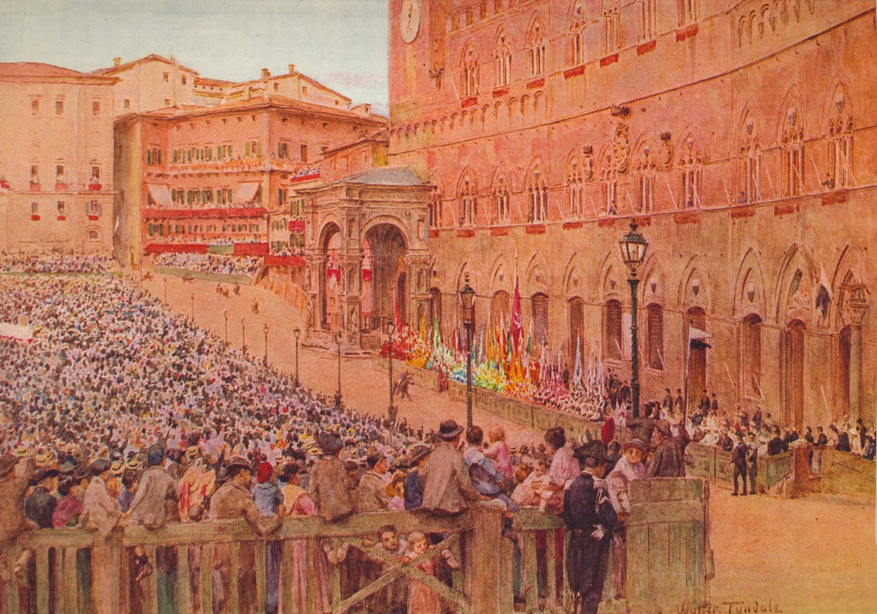 The Palio of Siena, c1900 1913 av Walter Frederick Roofe Tyndale