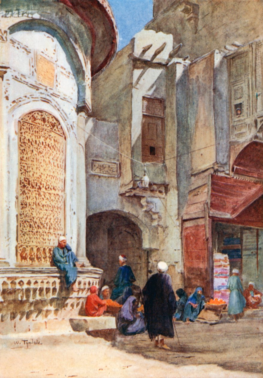 Sebilen nær Zuweyla-porten (fargelitografi) av Walter Frederick Roofe Tyndale