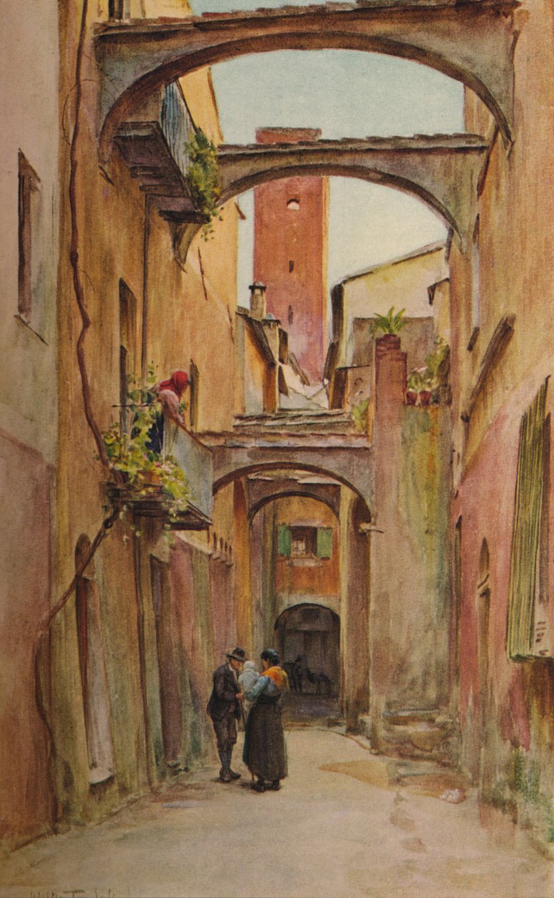 Via dello Speddale, Noli, c1910, 1912 av Walter Frederick Roofe Tyndale
