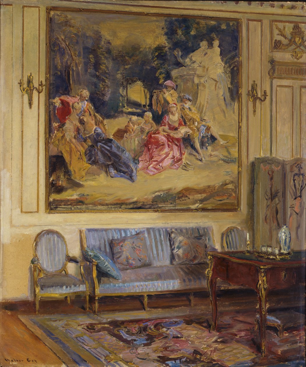 Boudoir, Chateau de Chaalis, 1914. av Walter Gay