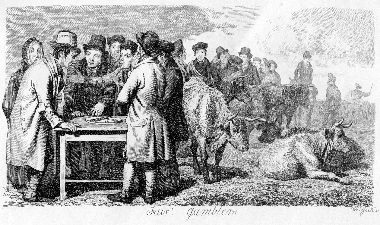 Fair Gamblers, tidlig på 1800-tallet. av Walter Geikie
