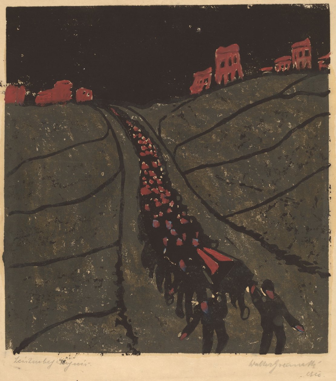Gravferden, 1916. av Walter Gramatte