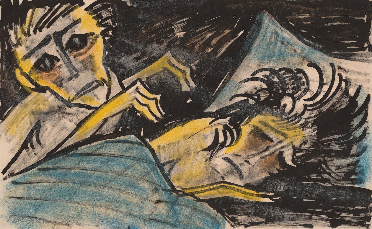Zur Farblithographie Qual av Walter Gramatte