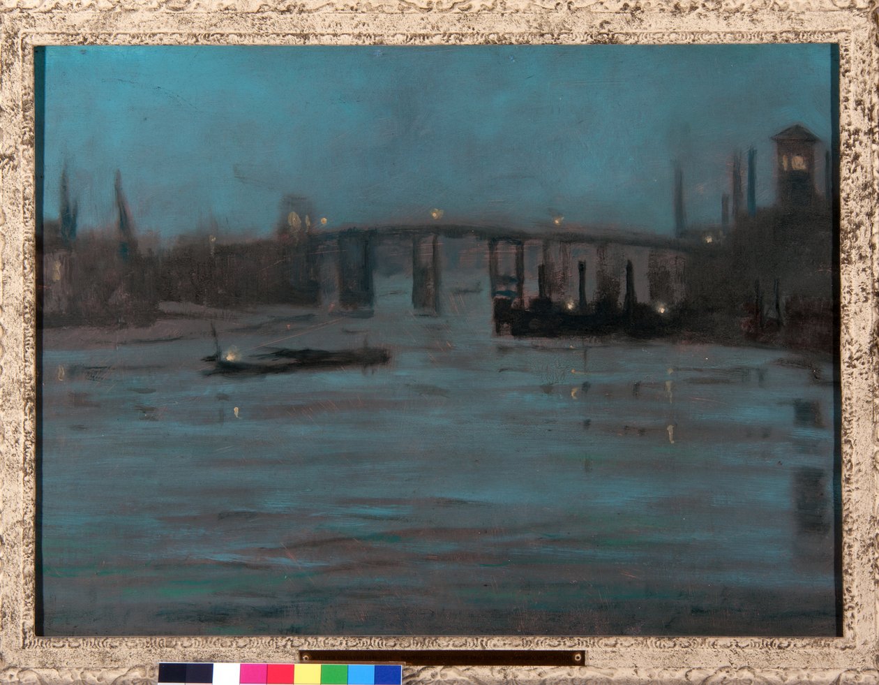 Nocturne, Battersea Old Bridge, London (olje på lerret) av Walter Greaves