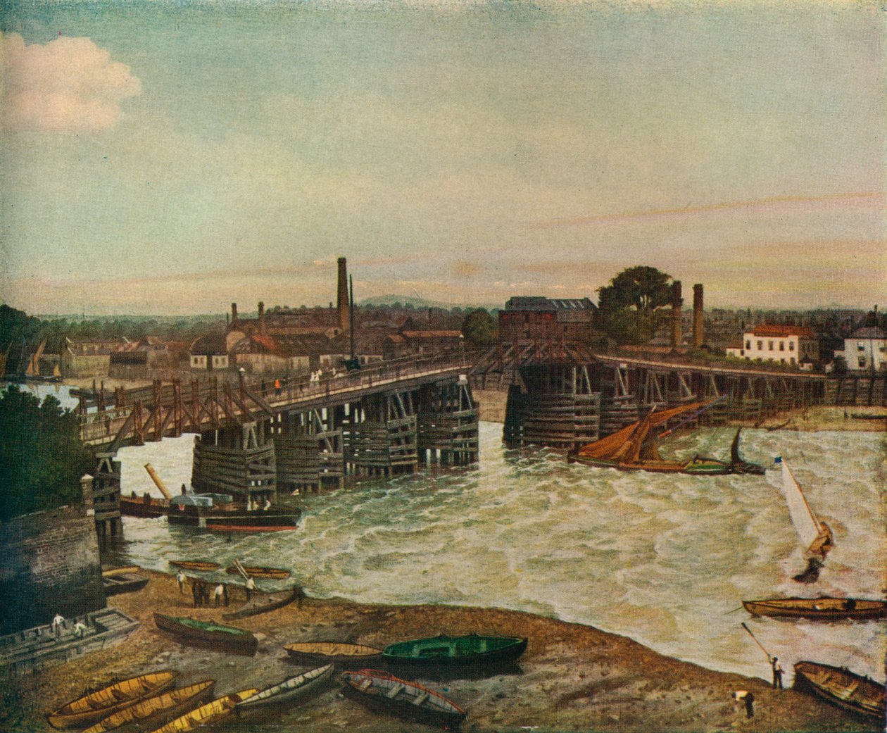 Old Battersea Bridge, 1874 1933 av Walter Greaves