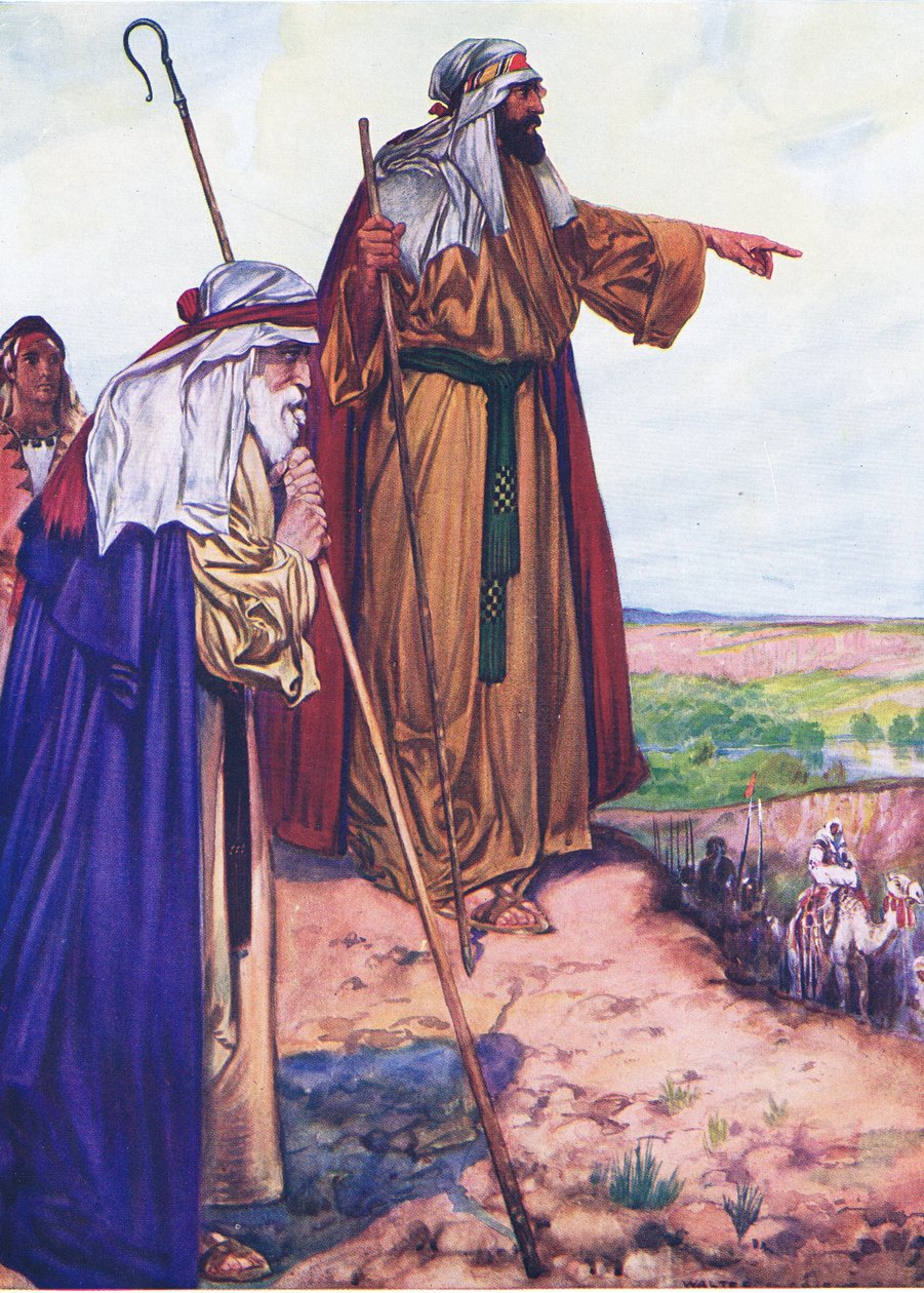 Mange valg, fra The Bible Picture Book utgitt av Thomas Nelson, ca. 1950 av Walter Grieve