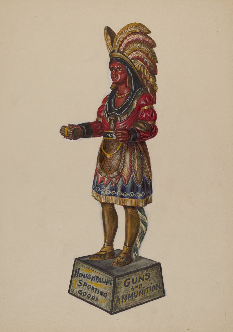 Sigarbutikk indisk, ca. 1936. av Walter Hochstrasser