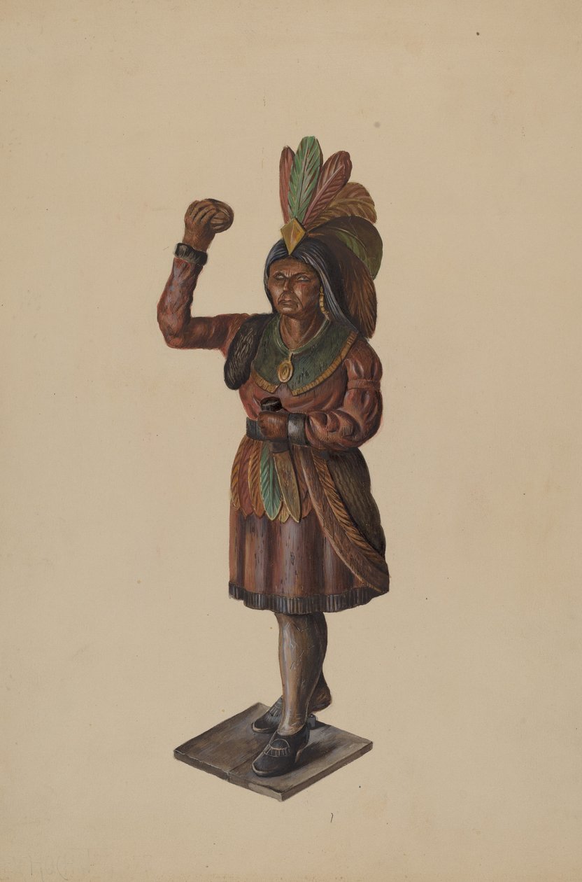 Sigarbutikk indisk, ca. 1936. av Walter Hochstrasser