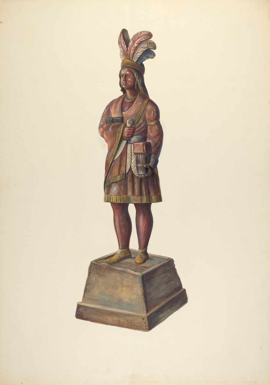 Sigarbutikk indisk, ca. 1937. av Walter Hochstrasser