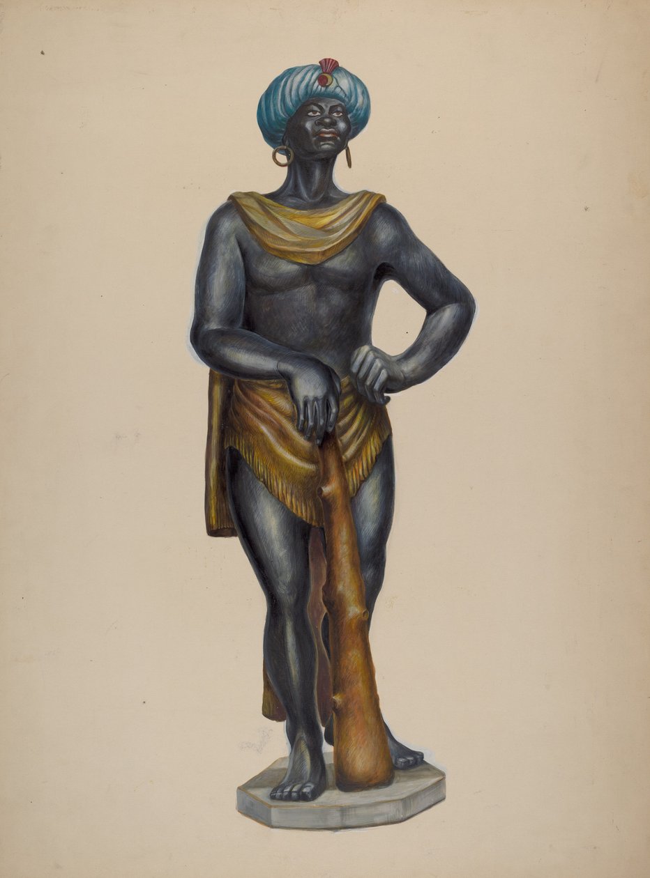 Nubisk slavefigur, ca. 1937. av Walter Hochstrasser