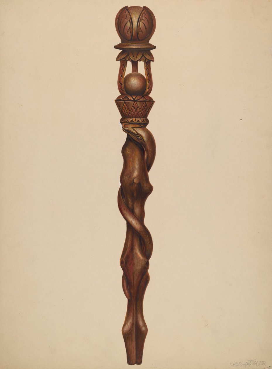 Scepter Lumberjack Carving, ca. 1938. av Walter Hochstrasser