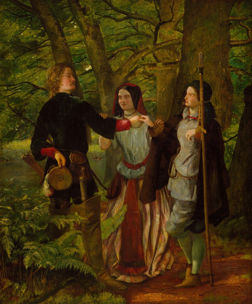 As You Like It - Act IV Scene I - Rosalind veileder Orlando i seremonien..., 1850 av Walter Howell Deverell