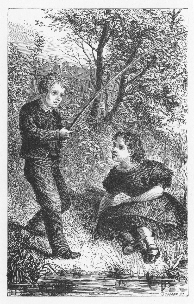 Scene fra The Mill on the Floss av George Eliot, c1880 av Walter James Allen