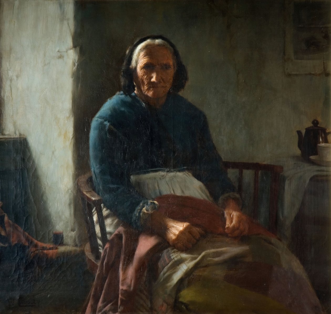 En gammel kornisk kvinne, 1882-1900. av Walter Langley