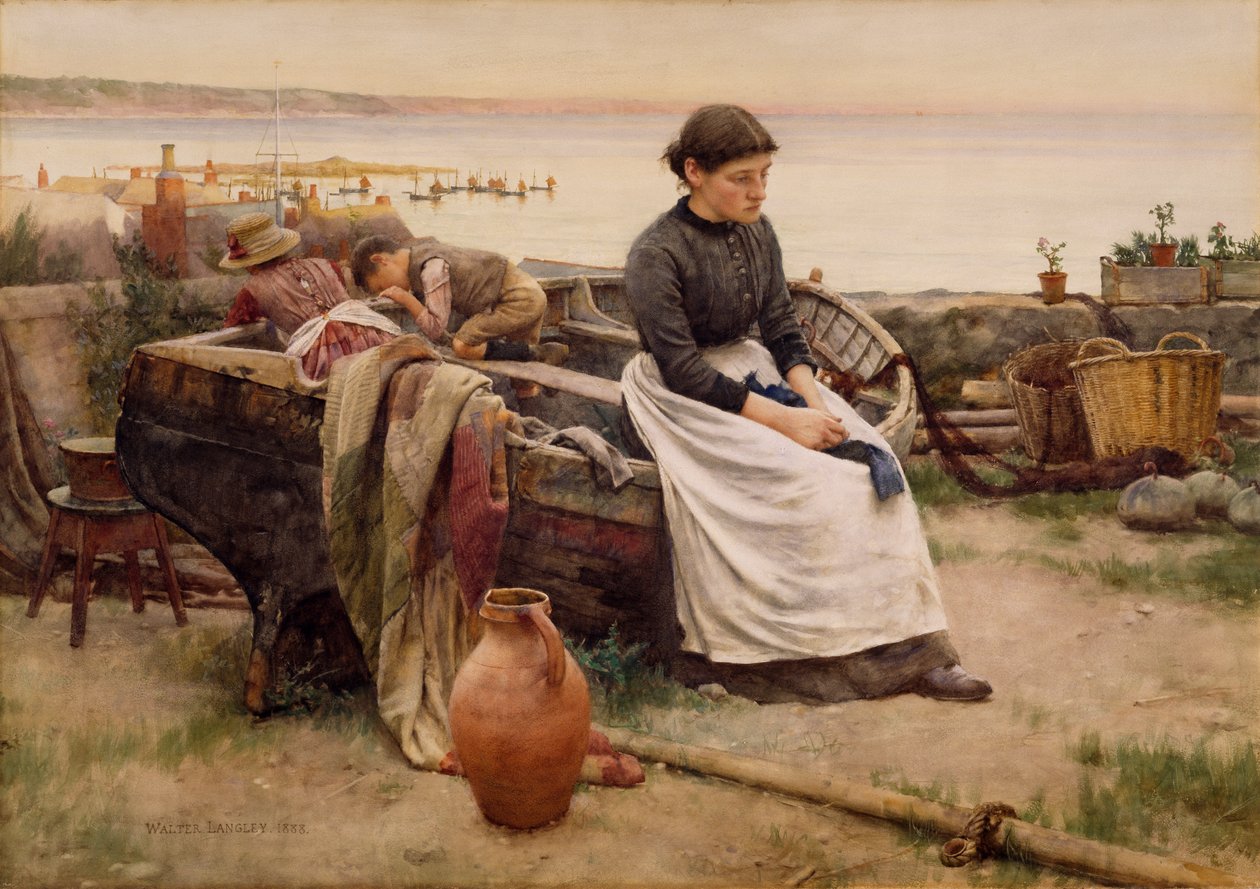 "Men oh for berøringen av en forsvunnet hånd", 1888 av Walter Langley