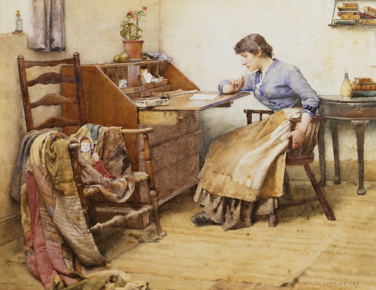 Fjerne tanker, 1887 av Walter Langley