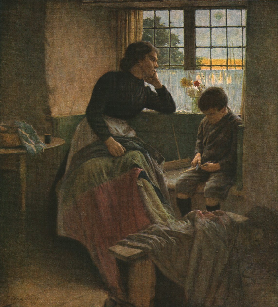 The Tender Grace of a Day that is Dead, sent på 1800-tallet, ca 1930. av Walter Langley