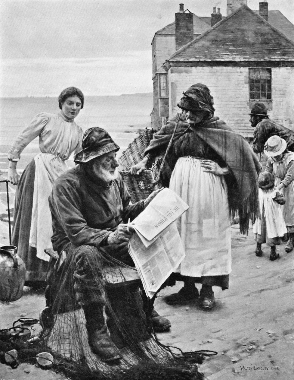 Når båtene er borte, 1903. av Walter Langley