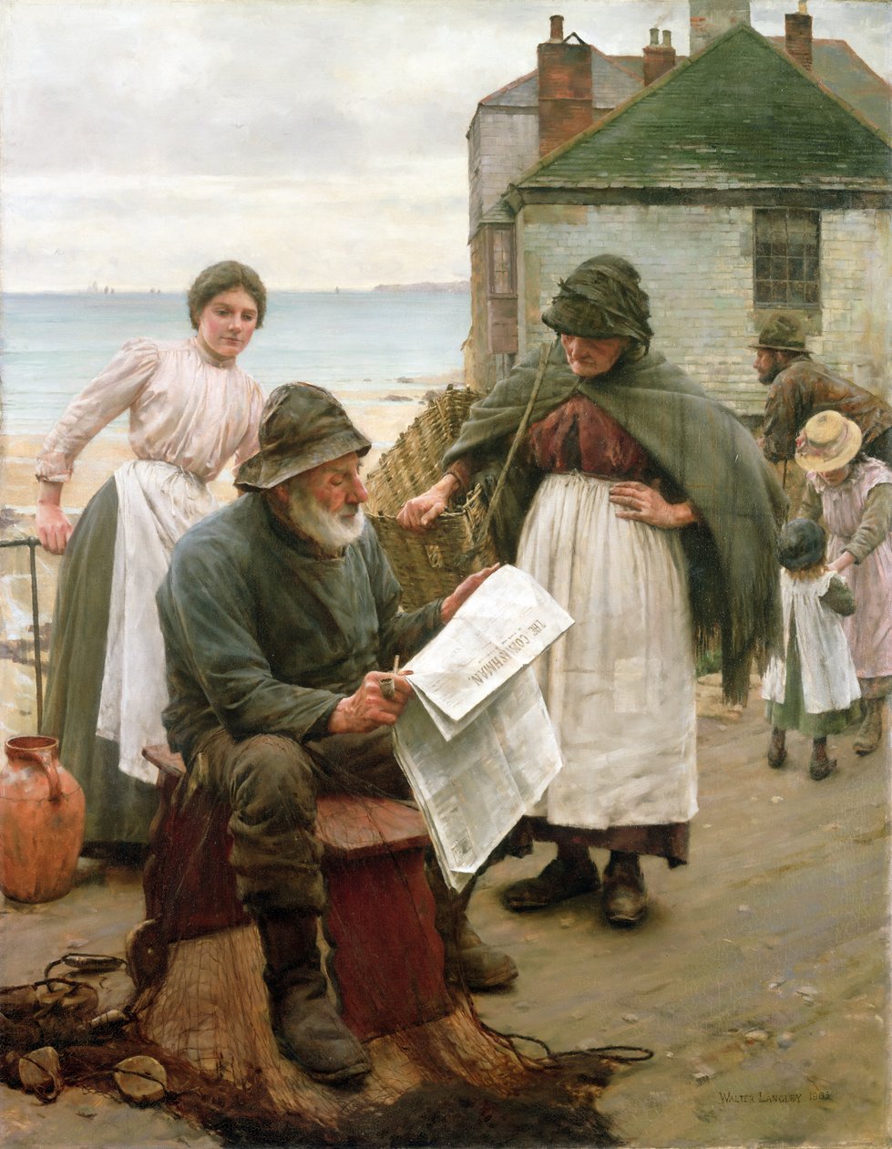 Når båtene er borte, 1903 av Walter Langley