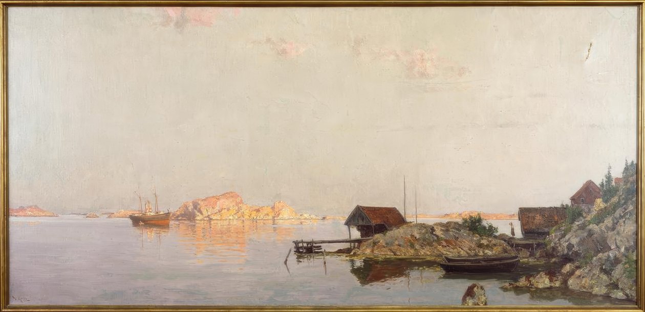 Skandinavisk kystlandskap av Walter Moras