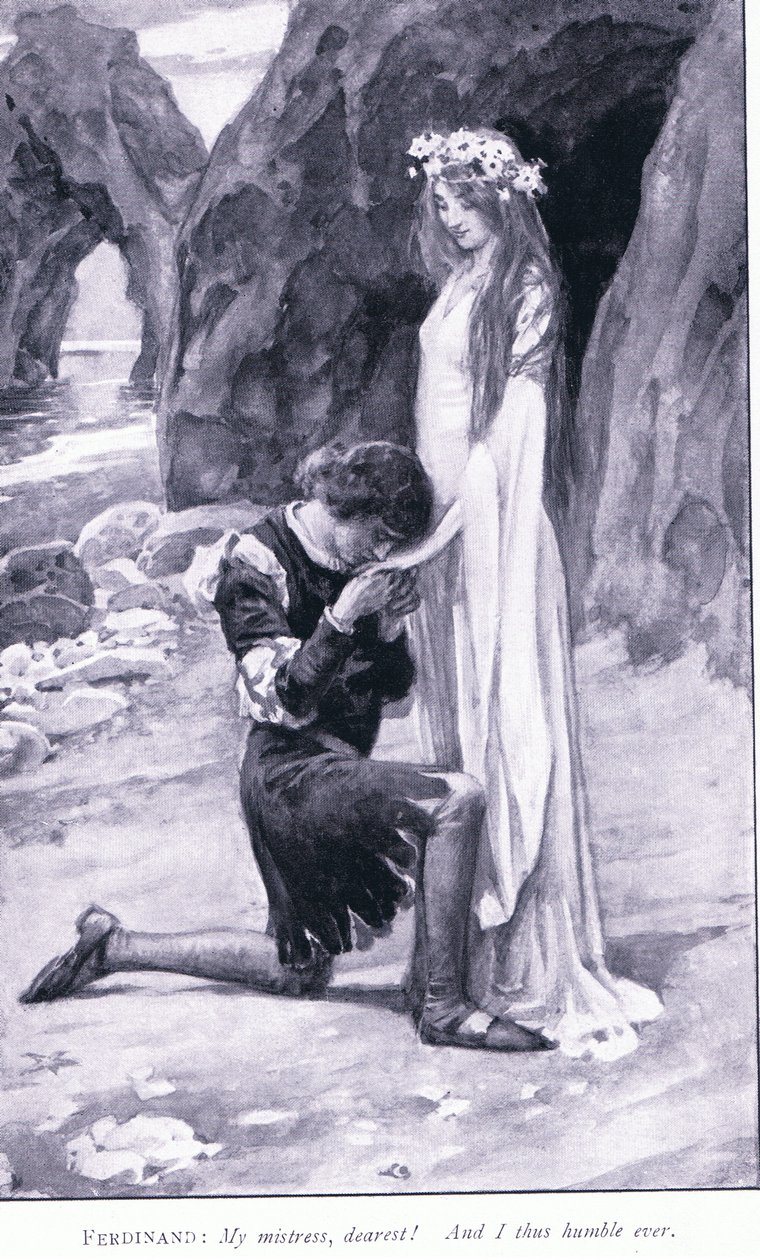 Ferdinand: Min elskerinne, kjære! Og jeg dermed ydmyk noensinne, 1900-tallet av Walter Paget