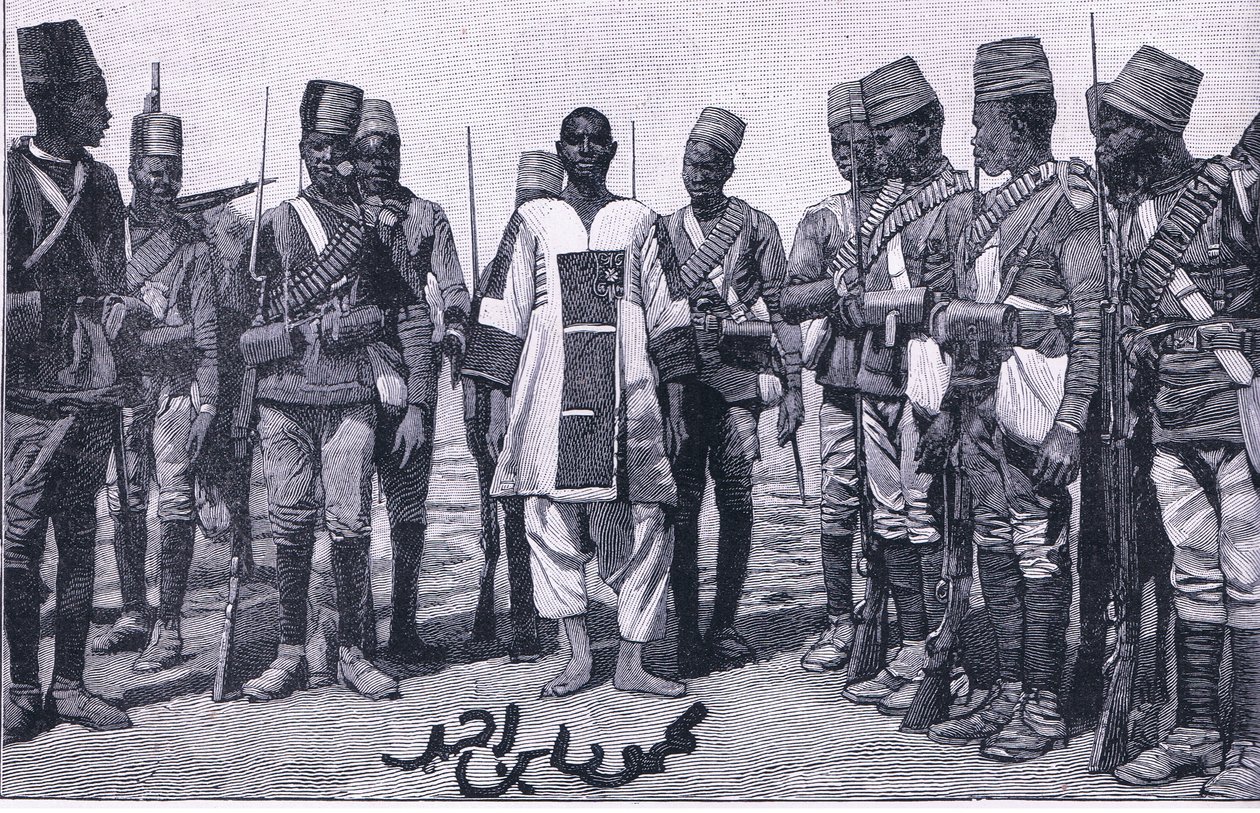 Emir Mahmud under vakt, illustrasjon fra Cassells History of England, 1900-tallet av Walter Paget