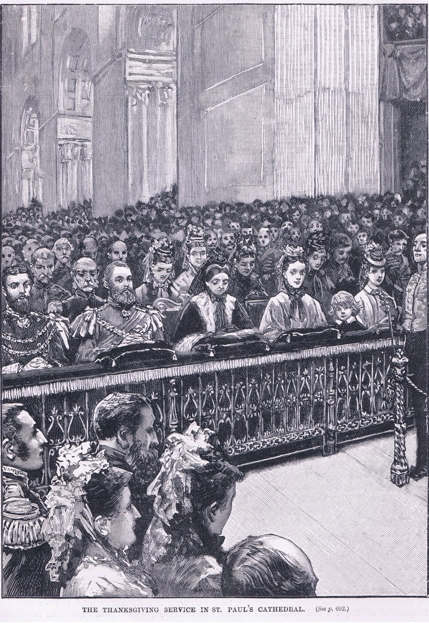 Takkoffergudstjenesten i St Paul's Cathedral 1871 e.Kr av Walter Paget