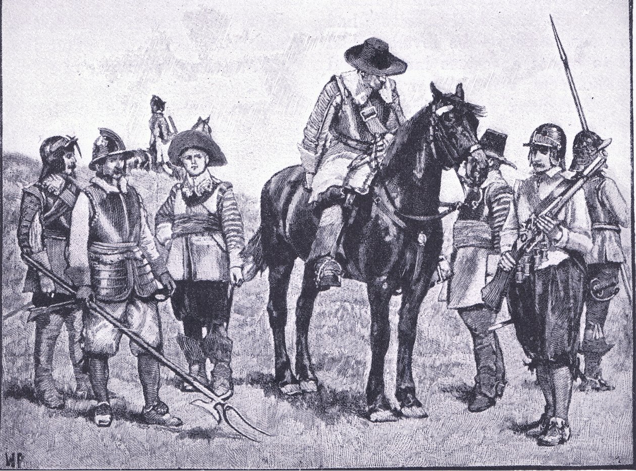 Types of Cromwellian Soldiery, fra Cassells History of the British People utgitt av Waverley Book Company Limited, ca. 1940 av Walter Paget