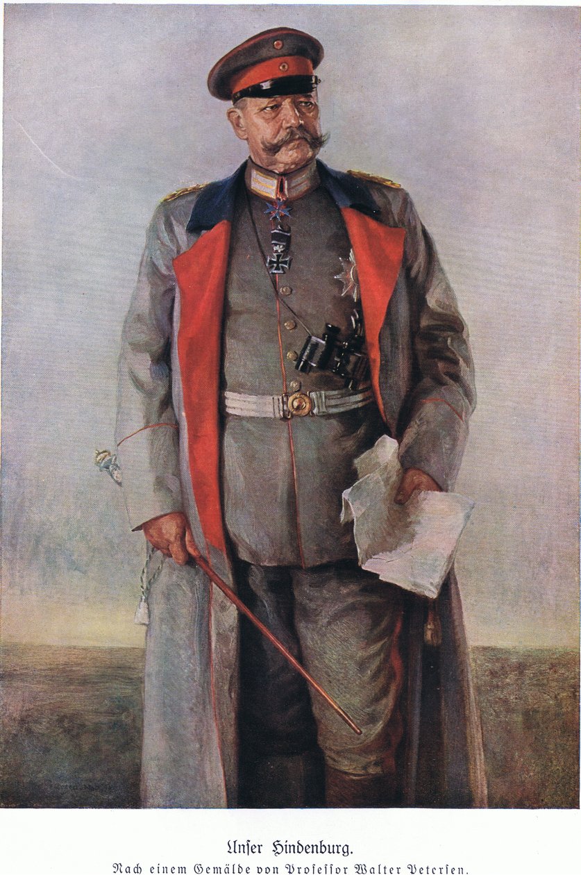 Hindenburg, fra Hindenburg utgitt av Daterlandijrcher Derlag & H Weller Berlin av Walter Petersen