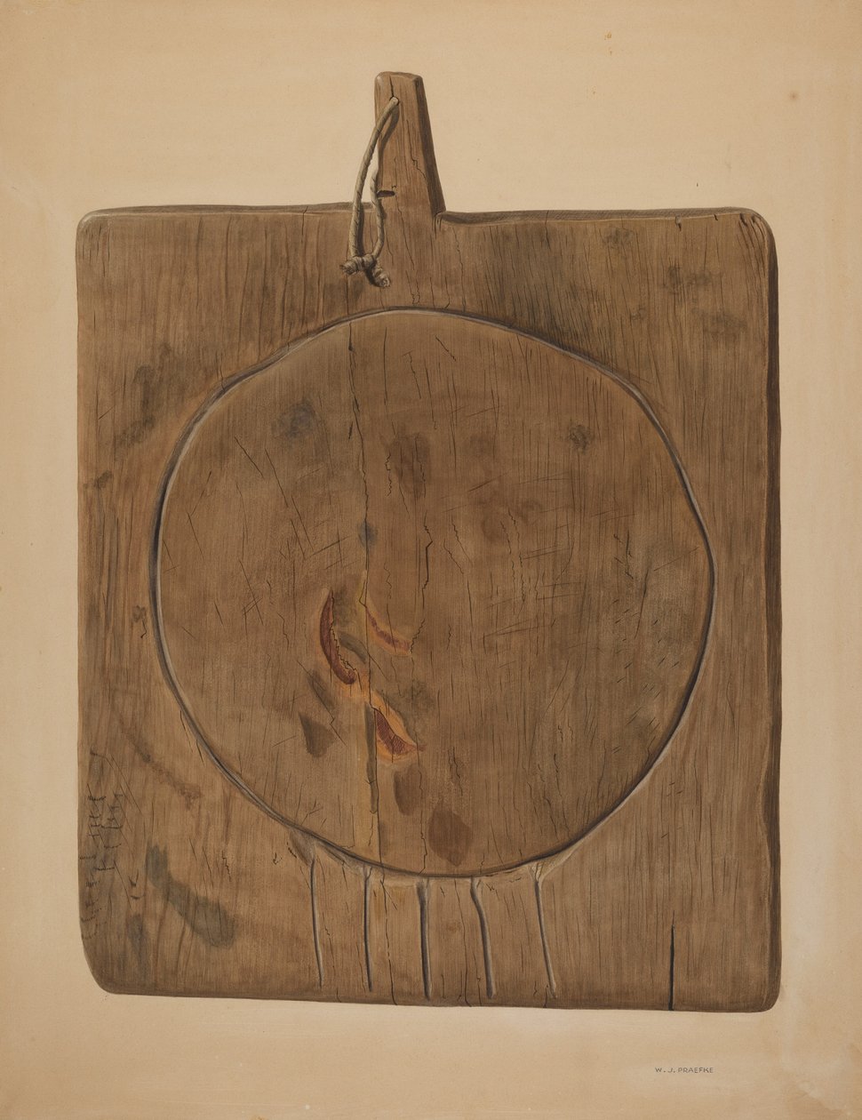 Ostetømmebrett, 19351942. av Walter Praefke